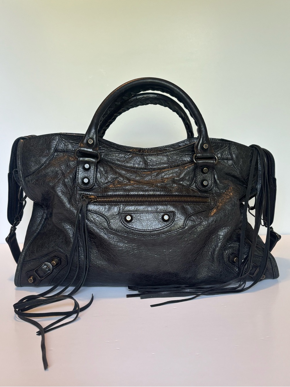 BALENCIAGA Vintage 2011 Black City Bag